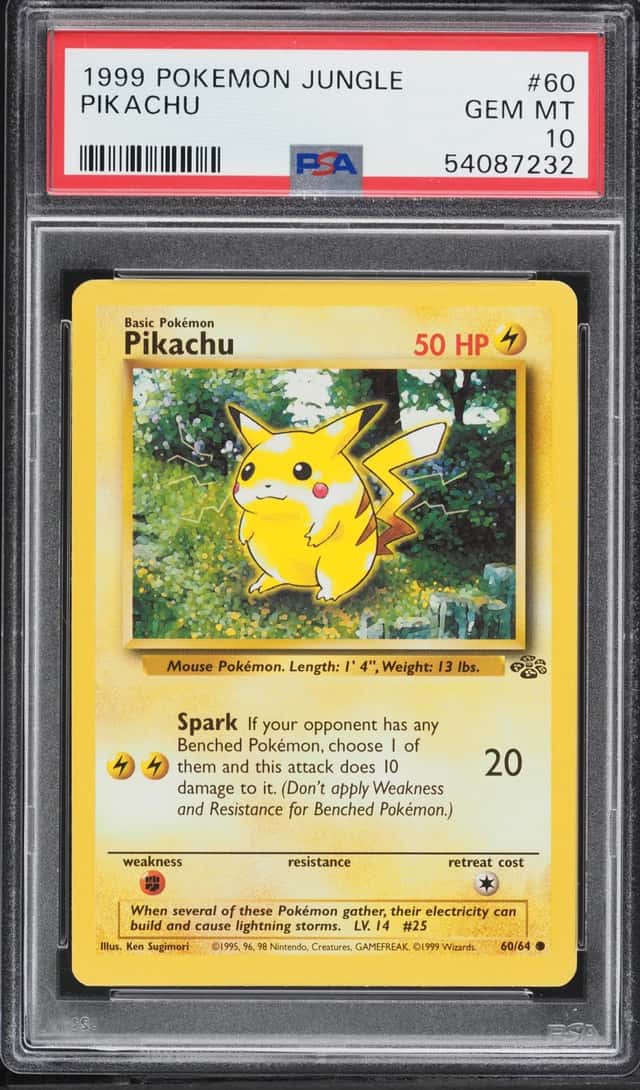 1999 Pokemon Jungle Pikachu #60 PSA 10 GEM MINT
