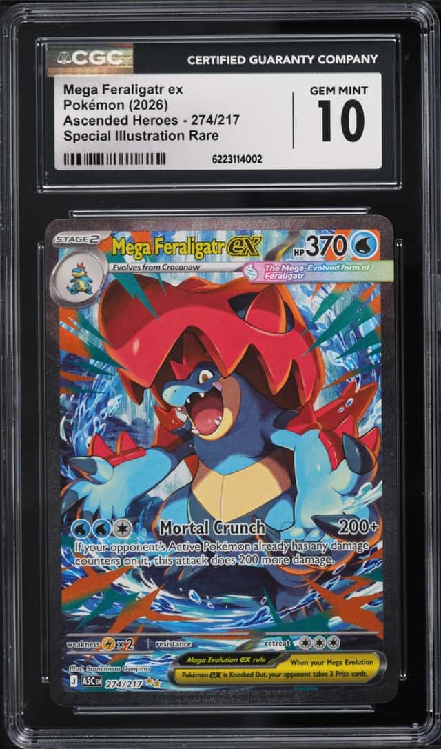 2026 Pokemon Mega Evolution Ascended Heroes SIR Mega Feraligatr Ex #274 CGC 10 GEM MINT