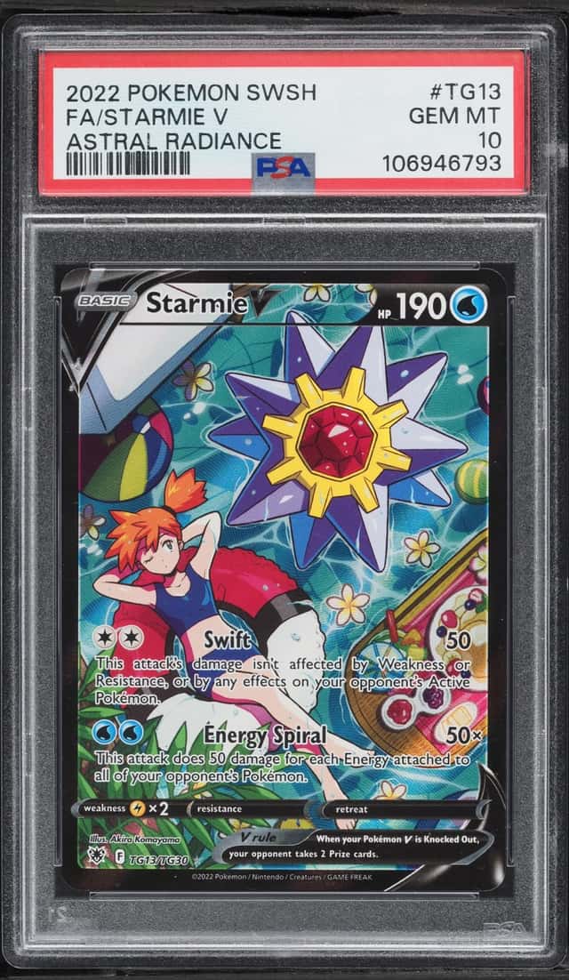 2022 Pokemon Sword & Shield Astral Radiance CHR Starmie V #TG13 PSA 10 GEM MINT