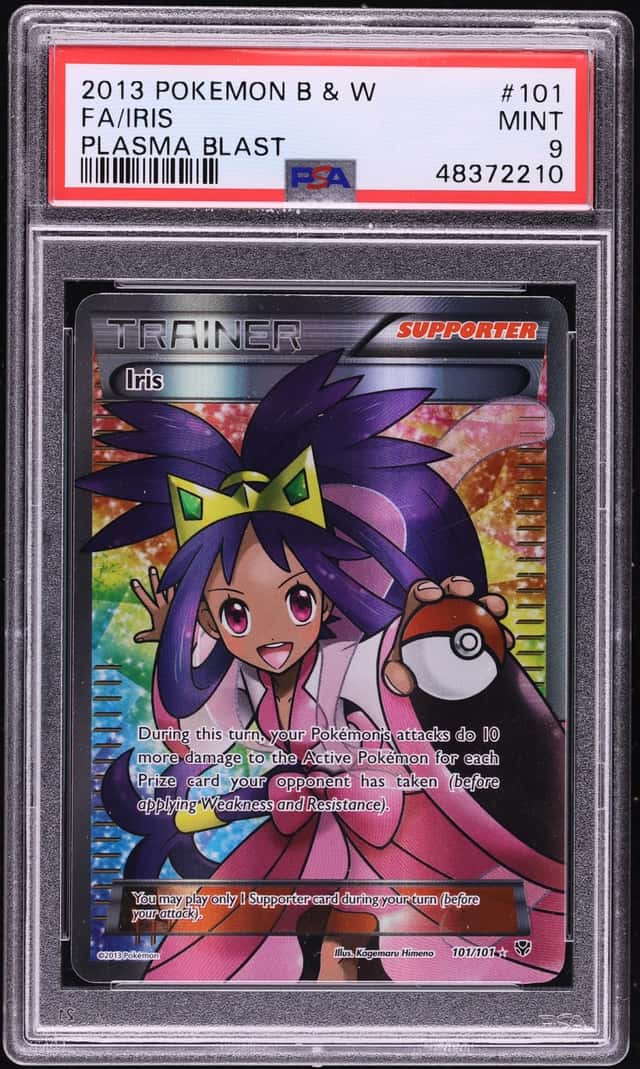 2013 Pokemon Black & White Plasma Blast Full Art Iris #101 PSA 9 MINT