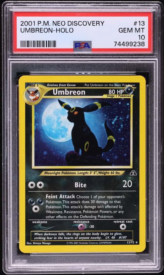 2001 Pokemon Neo Discovery Holo Umbreon #13 PSA 10 GEM MINT