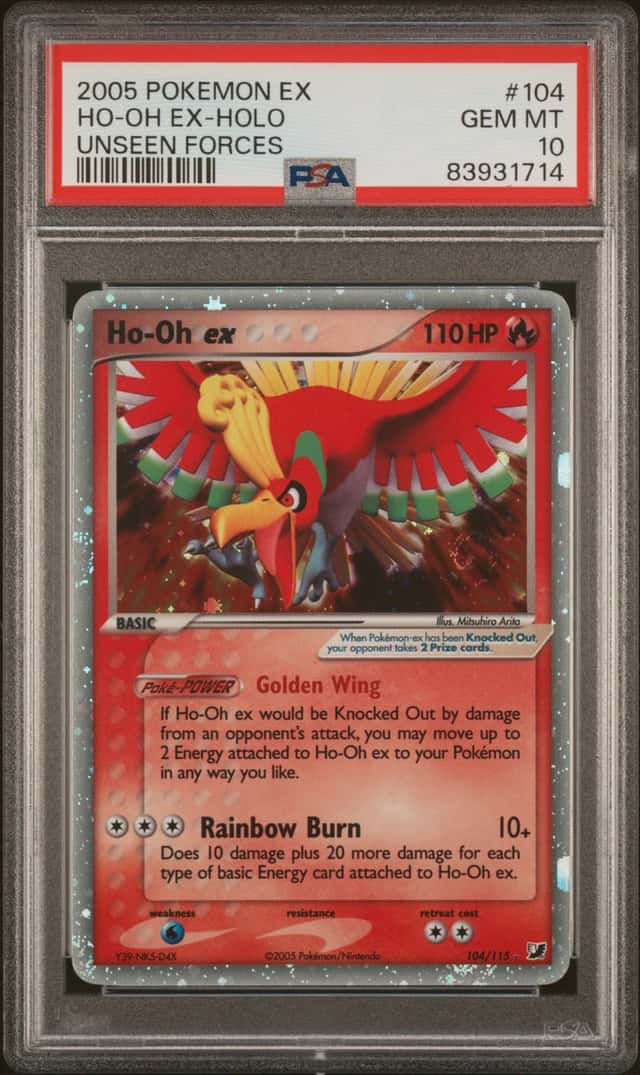 2005 Pokemon EX Unseen Forces Holo Ho-Oh EX #104 PSA 10 GEM MINT