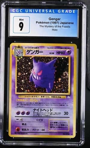 1997 Pokémon Gengar Holo JP The Mystery of the Fossils 094 CGC 9