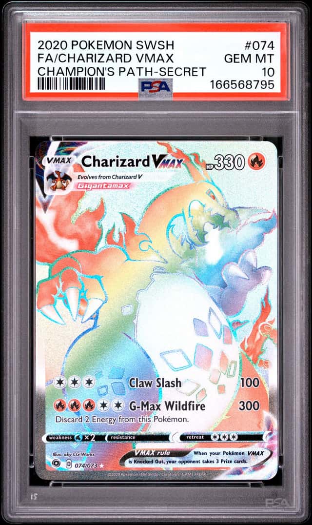 Charizard Vmax #074 Champion's Path Secret Rare 2020 Pokemon PSA 10