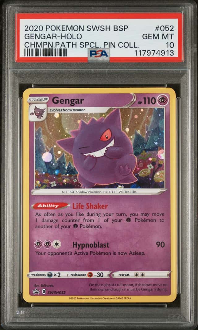 Pokemon SWSH Black Star Promos Gengar 2020 #SWSH052 PSA 10 GEM MINT