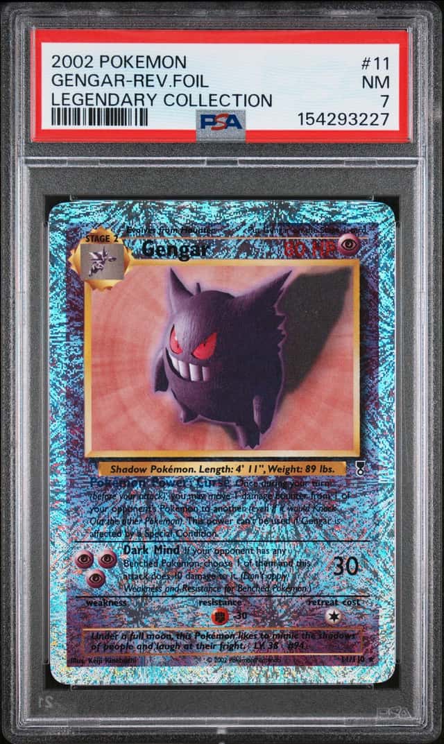 2002 Pokemon Legendary Collection Gengar Reverse Holo #11/110 PSA 7