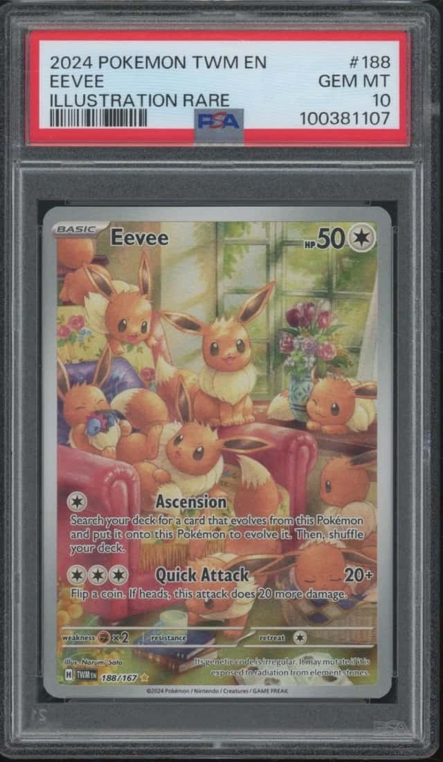 2024 Pokémon Twilight Masquerade Illustration Rare #188 Eevee Gem Mint PSA 10