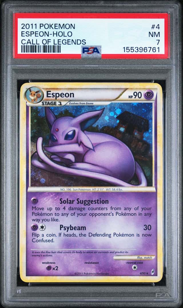 2011 Pokemon Call of Legends #4 Espeon Holo PSA 7 NM