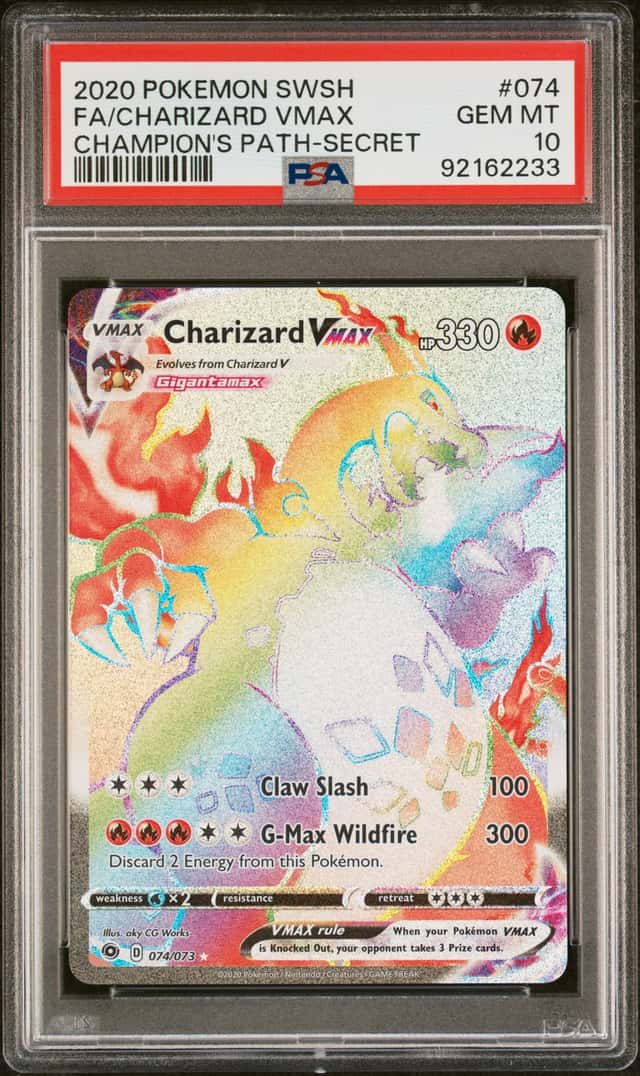 2020 Pokemon SWSH Champion's Path Charizard VM #074/073 PSA 10 GEM MINT