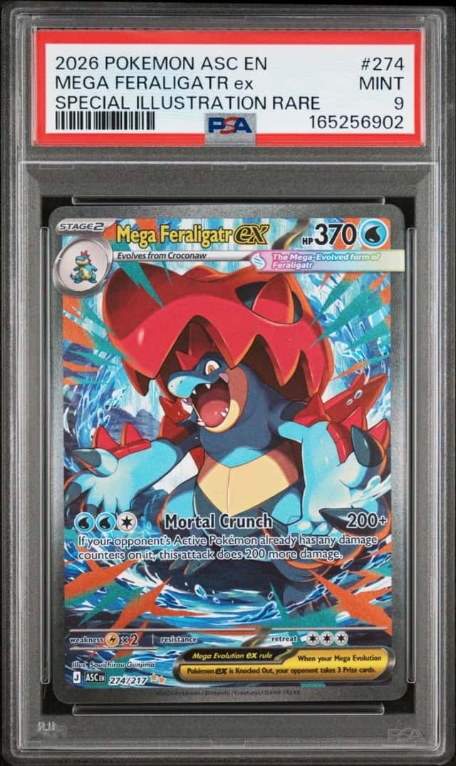 Pokemon Mega Feraligatr Ex Special Illustration Rare #274 PSA 9