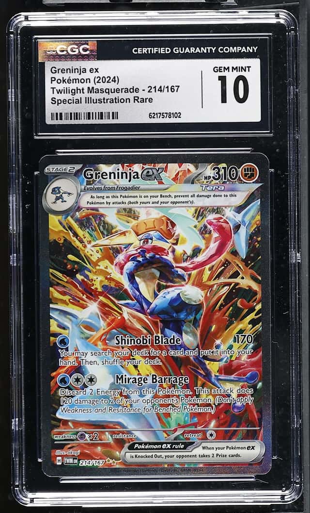2024 Pokemon Twilight Masquerade Greninja ex #214/167 CGC 10 GEM MINT