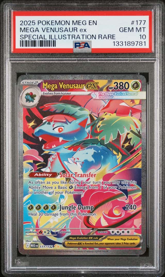 2025 Pokemon Venusaur ex Special Illustration Rare #177/132 PSA 10 GEM MINT