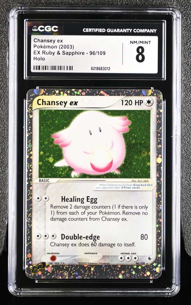 Pokemon Chansey EX EX Ruby & Sapphire 96/109 Holo CGC 8