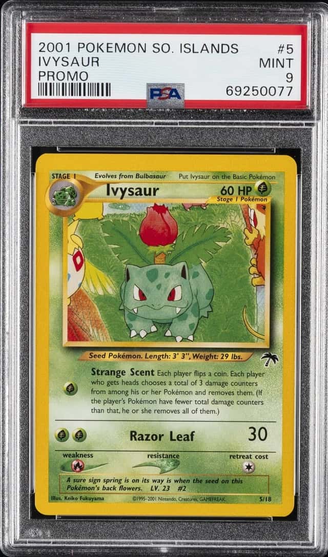 2001 POKEMON SOUTHERN ISLANDS PROMO #5 IVYSAUR PSA 9