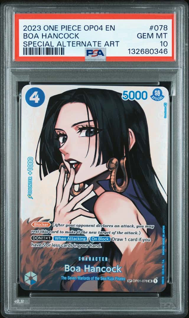 2023 One Piece OP04 Boa Hancock SP Alternate Art #078 PSA 10 GEM MINT
