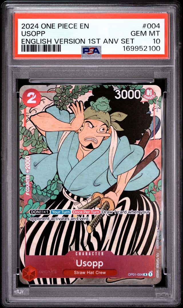 2024 ONE PIECE ENGLISH VERSION 1ST ANNIVERSARY SET #004 USOPP PSA 10