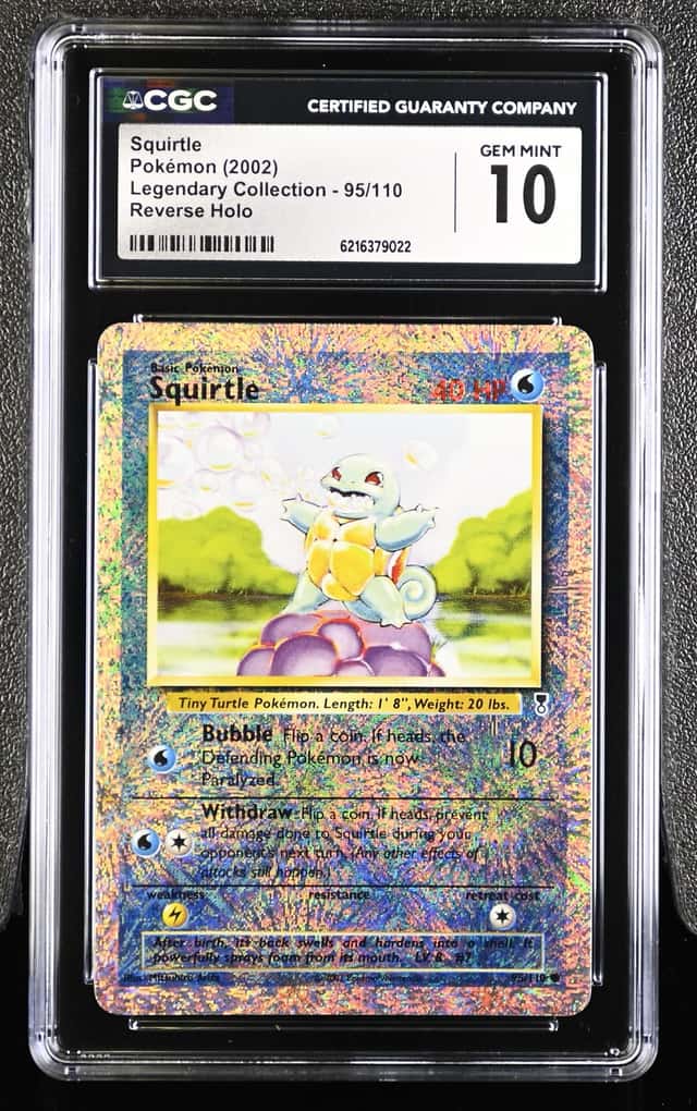 2002 Pokemon Legendary Collection Reverse Holo #95 Squirtle - CGC GEM MINT 10