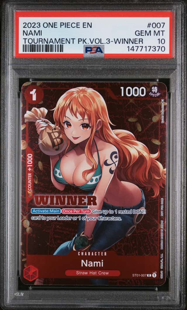 2023 One Piece En Tournament  Vol 3 Winner #007 Nami PSA 10 GEM MINT