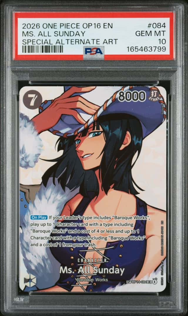 2026 ONE PIECE OP16-THE TIME OF BATTLE #084 MS. ALL SUNDAY PSA 10