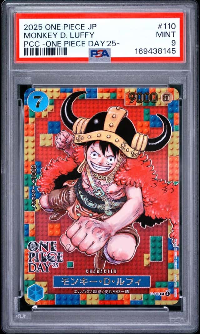 2025 ONE PIECE JAPANESE PREMIUM CARD COLLECTION #110 MONKEY D. LUFFY PSA 9