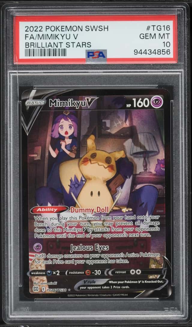 2022 Pokemon Sword & Shield Brilliant Stars TG Mimikyu V #TG16 PSA 10 GEM MINT