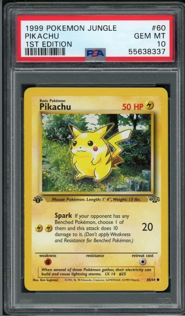 1999 POKEMON PIKACHU 1ST EDITION JUNGLE #60 PSA 10