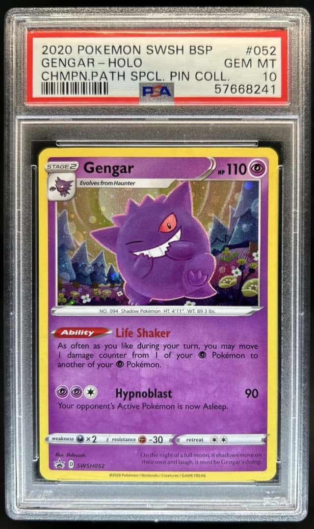 Pokemon SWSH Black Star Promos Gengar 2020 #SWSH052 PSA 10 GEM MINT