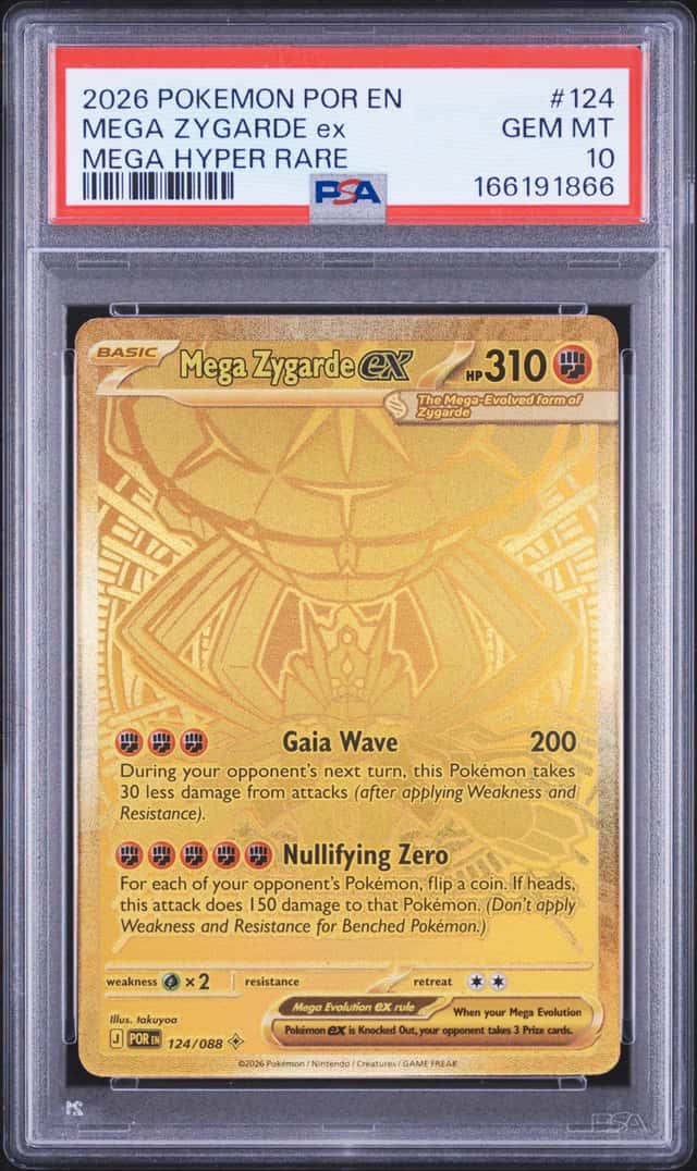 2026 Pokemon Perfect Order Mega Zygarde ex Hyper Rare #124/088 PSA 10 GEM MINT