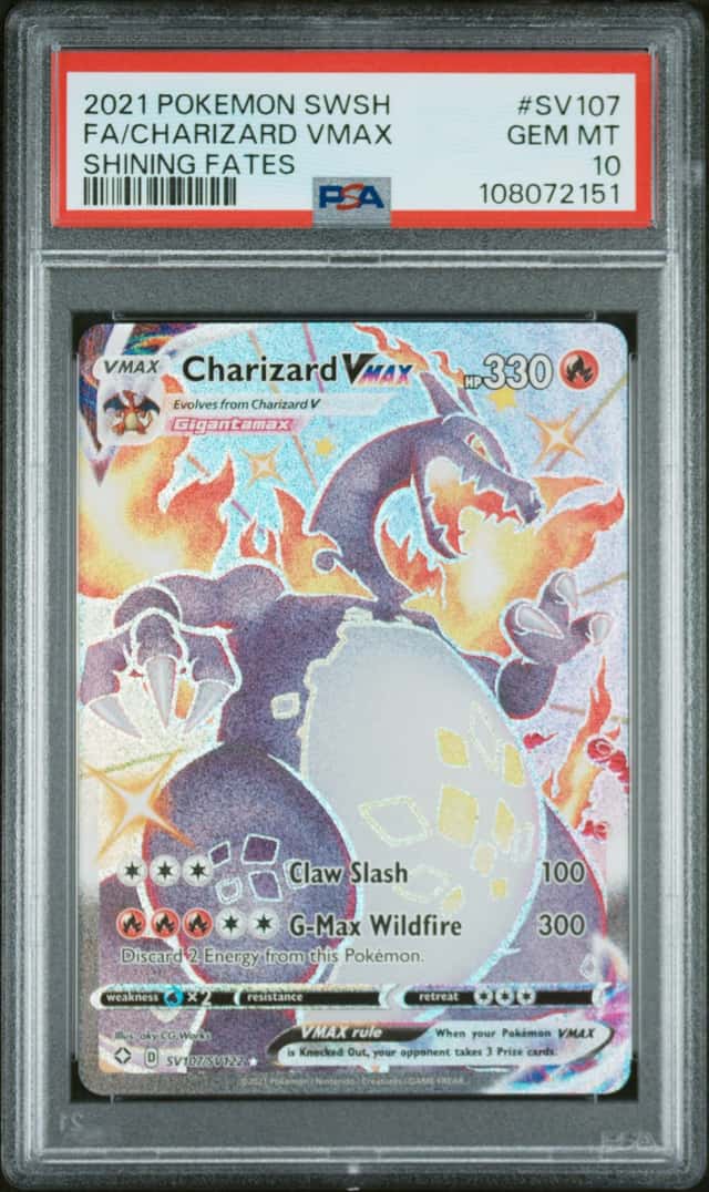 2021 Pokemon SWSH Shining Fates #SV107 FA Charizard VMAX PSA 10