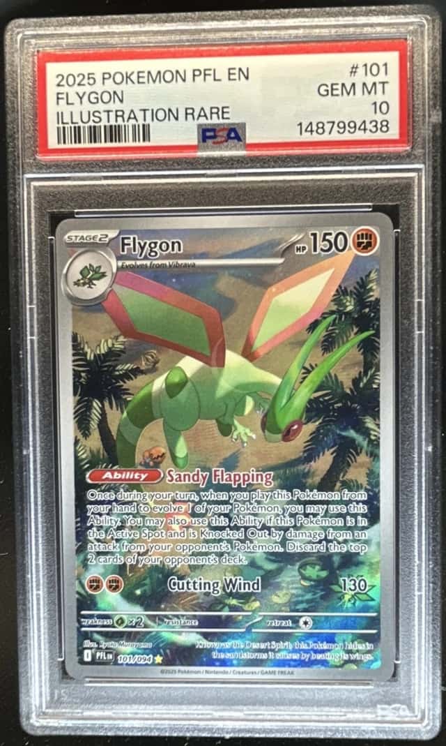 2025 Pokemon Phantasmal Flames Flygon Illustration Rare #101/094 PSA 10 GEM MINT