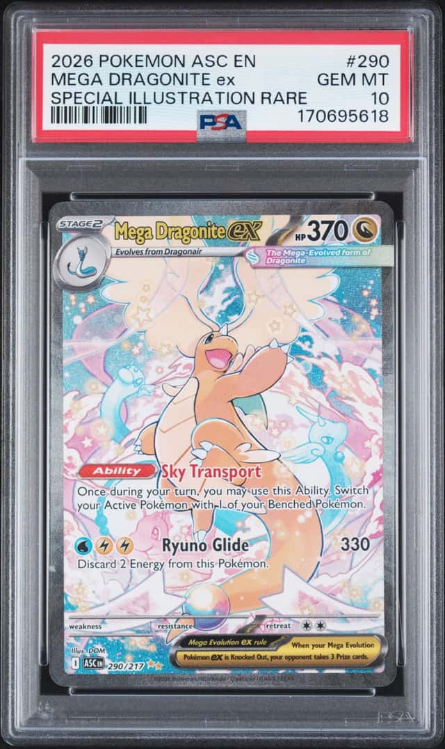 2026 Pokemon Mega Dragonite ex Special Illustration Rare #290/217 PSA 10