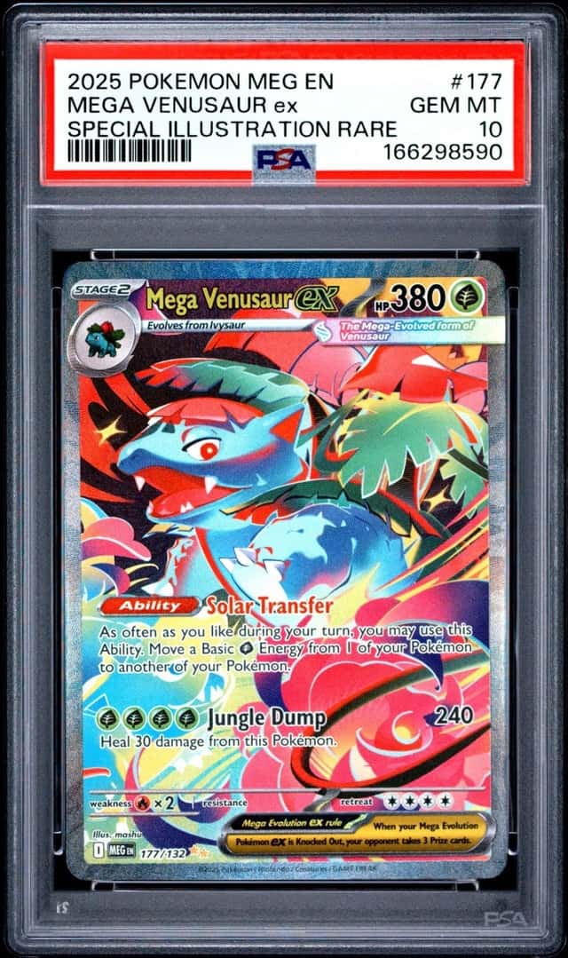 2025 POKEMON MEGA EVOLUTION SPECIAL ILLUSTRATION RARE MEGA VENUSAUR EX PSA 10
