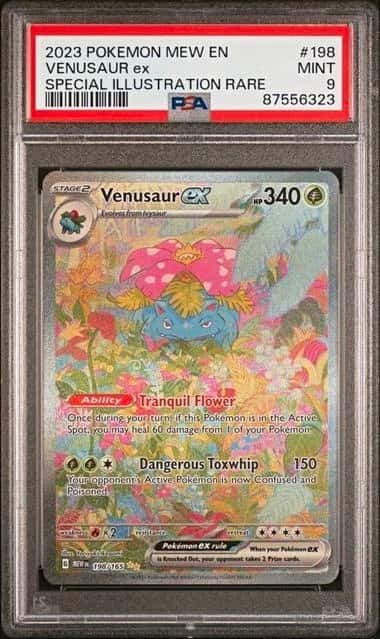 PSA 9 Venusaur ex 198/165 SV 151 Special Illustration Rare Pokémon TCG English 