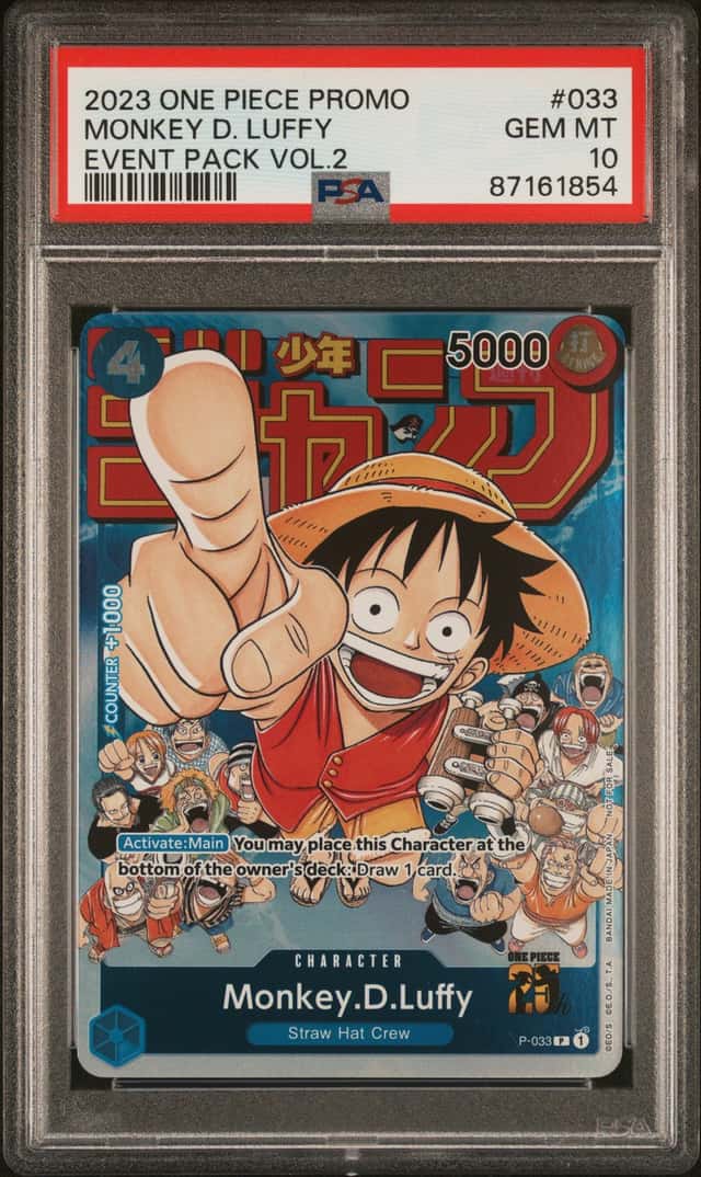 2023 One Piece Weekly Shonen Jump Promo Event Pack Volume 2 Monkey D. Luffy #P033