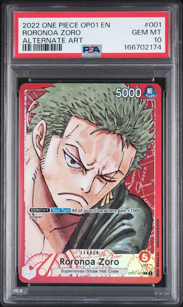 2022 One Piece Romance Dawn Alternate Art Roronoa Zoro #OP01001