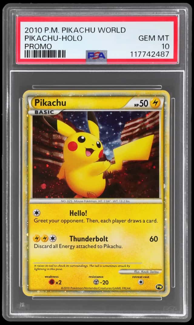 2010 Pokemon Pikachu World Collection Holo Pikachu