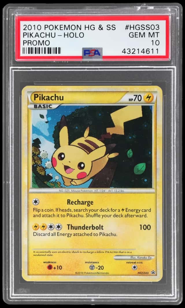 2010 Pokemon Heartgold Soulsilver Black Star Promo Holo Pikachu #HGSS03