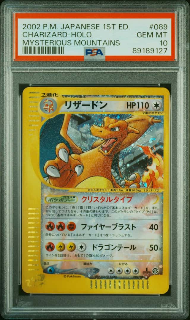 2002 Pokemon Mysterious Mountains Japanese 1st Edition Holo Charizard #089