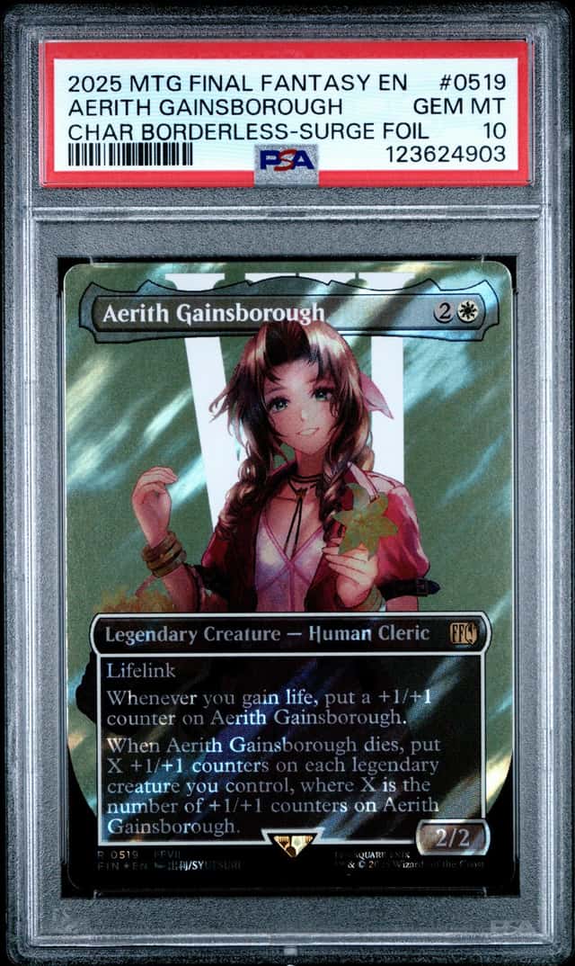 4903 Aerith Gainsborough 2025 MTG Final Fantasy #0519 Surge Foil PSA 10