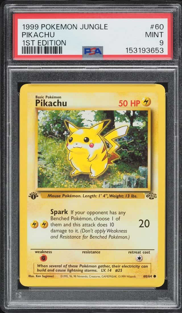 1999 Pokemon Jungle 1st Edition Pikachu #60 PSA 9 MINT