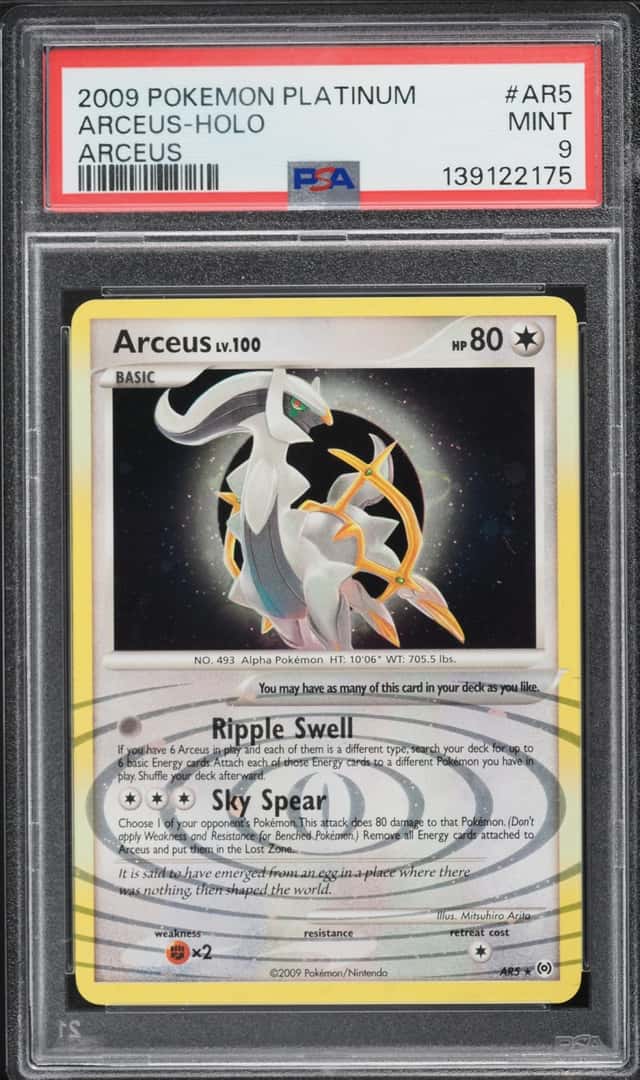 2009 Pokemon Platinum Holo Arceus #AR5 PSA 9 MINT