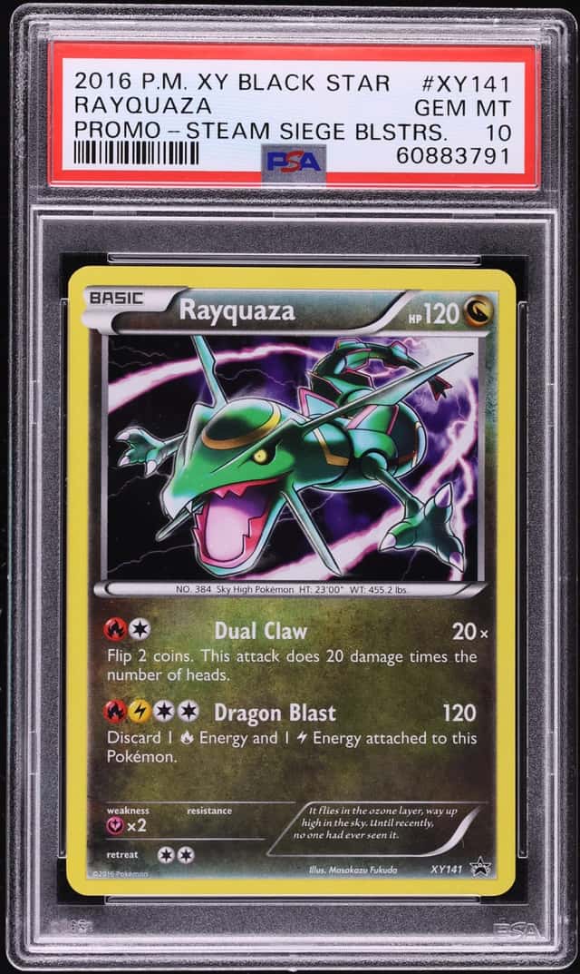2016 Pokemon XY Black Star Promo Steam Siege Blister Rayquaza #XY141 PSA 10 GEM MINT