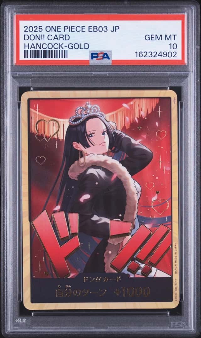 2025 ONE PIECE JAPANESE EB03-EXTRA BOOSTER BOA HANCOCK-GOLD DON!! CARD PSA 10
