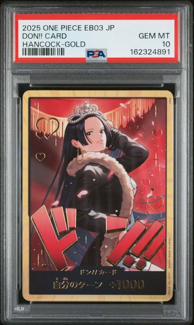 2025 ONE PIECE JAPANESE HEROINES EDITION BOA HANCOCK-GOLD DON!! CARD PSA 10