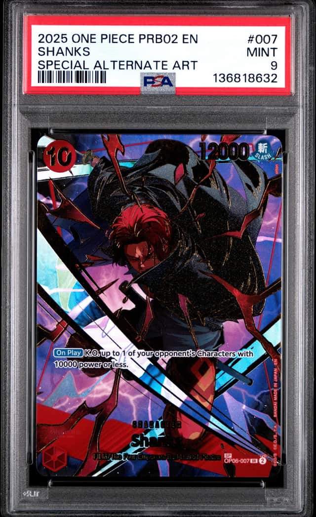 2025 One Piece The Best Vol. 2 Shanks Special Alt Art #OP06-007 PSA 9