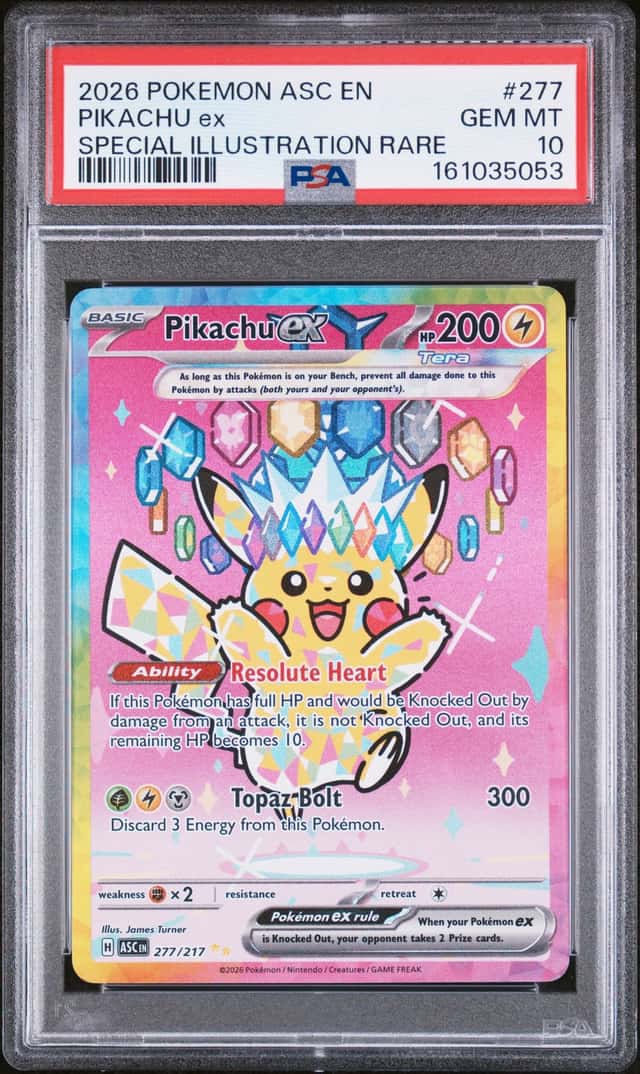 2026 Pokemon Mega Evolution Ascended Heroes Special Illustration Rare Pikachu Ex #277