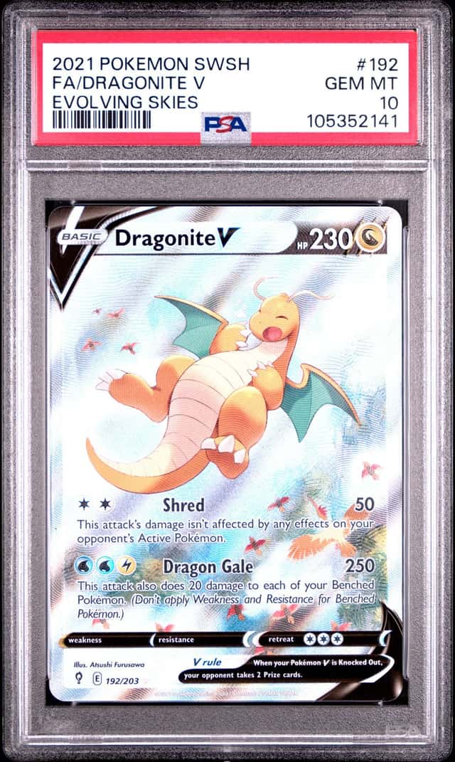 2021 Pokemon Sword and Shield Evolving Skies Dragonite V #192