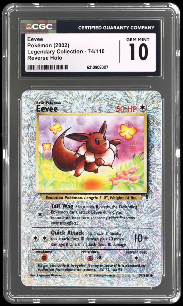 2002 Pokemon Legendary Collection Reverse Holo Eevee #74