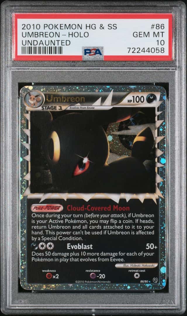 2010 Pokemon Heartgold and Soulsilver Undaunted Holo Umbreon #86