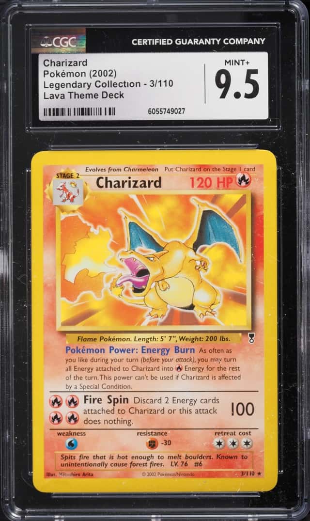 2002 Pokemon Legendary Collection Charizard #3 CGC 9.5 MINT+